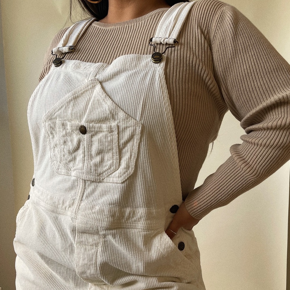 Cream Corduroy Overalls SOLD
